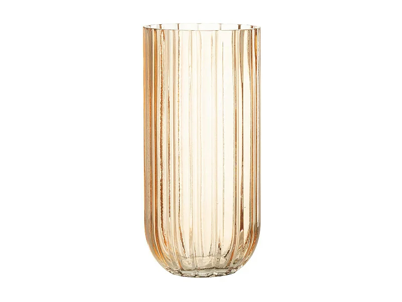 Vase Design en Verre "Yari" 25cm Pêche