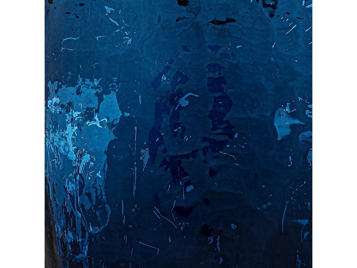 Soliflore en Verre Design "Irrégulier" 19cm Bleu