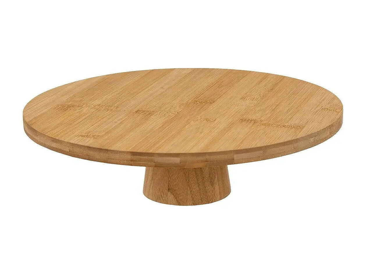 Présentoir à Gâteaux Rond "Bambou" 28cm Beige