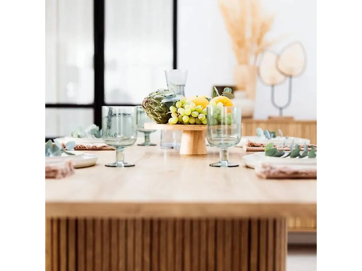 Présentoir à Gâteaux Rond "Bambou" 28cm Beige