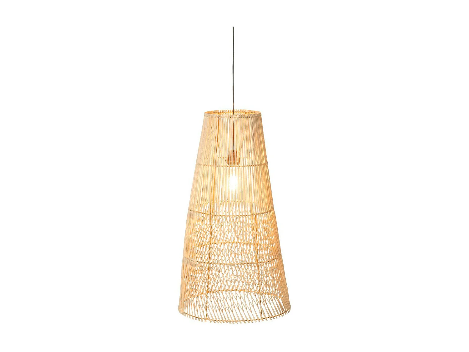 Lampe Suspension en Rotin "Alix" 75cm Naturel