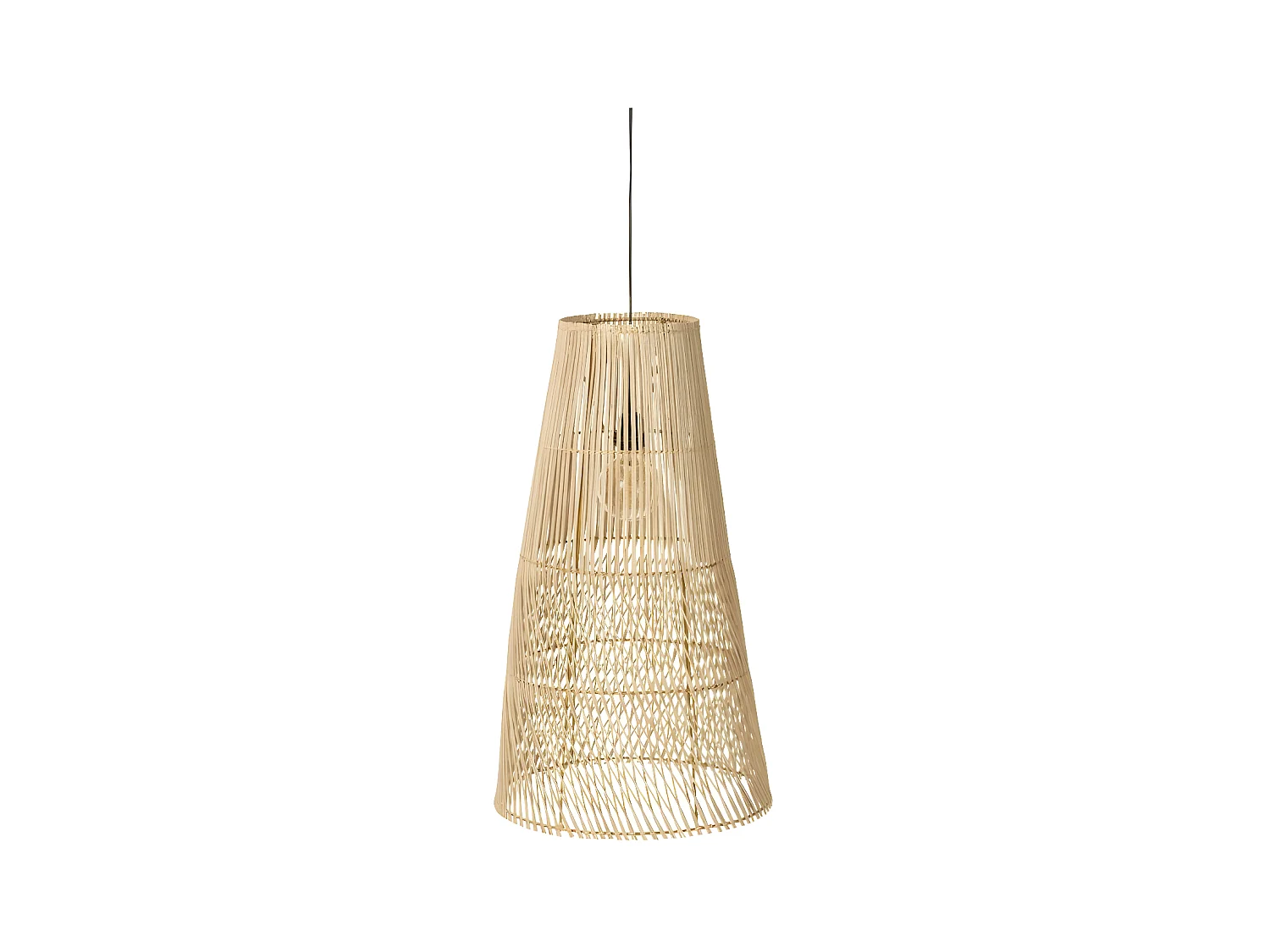Lampe Suspension en Rotin "Alix" 75cm Naturel