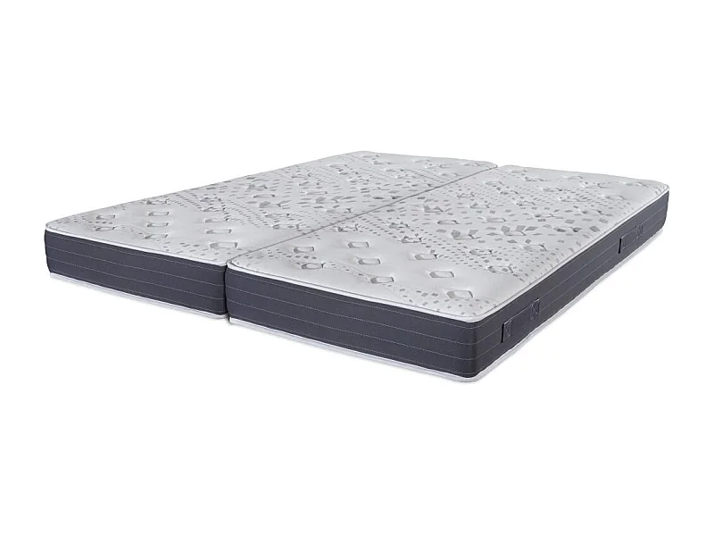 Matelas mousse 2x90x200 Madere - Mousse - Hauteur 24 cm - 3 zones - Soutien ferme
