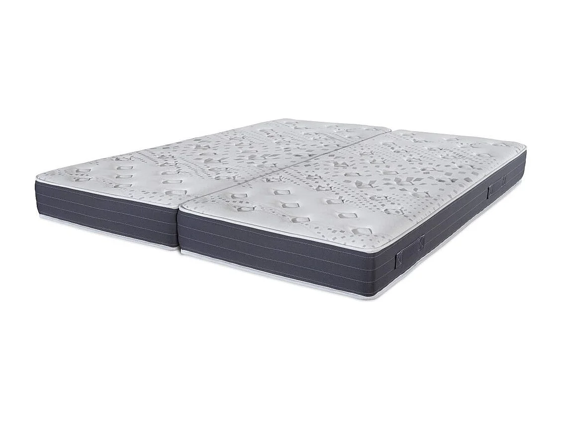 Matelas mousse 2x90x200 Madere - Mousse - Hauteur 24 cm - 3 zones - Soutien ferme