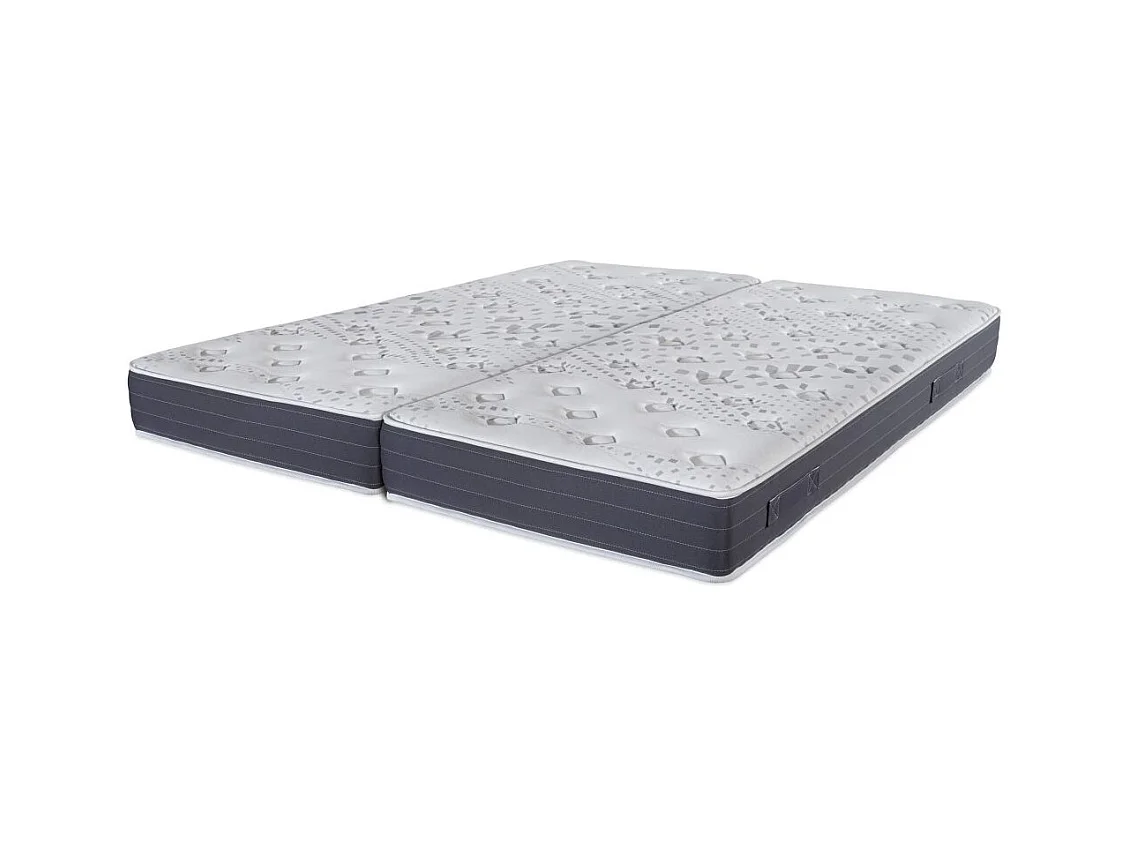 Matelas mousse 2x90x190 Madere - Mousse - Hauteur 24 cm - 3 zones - Soutien ferme