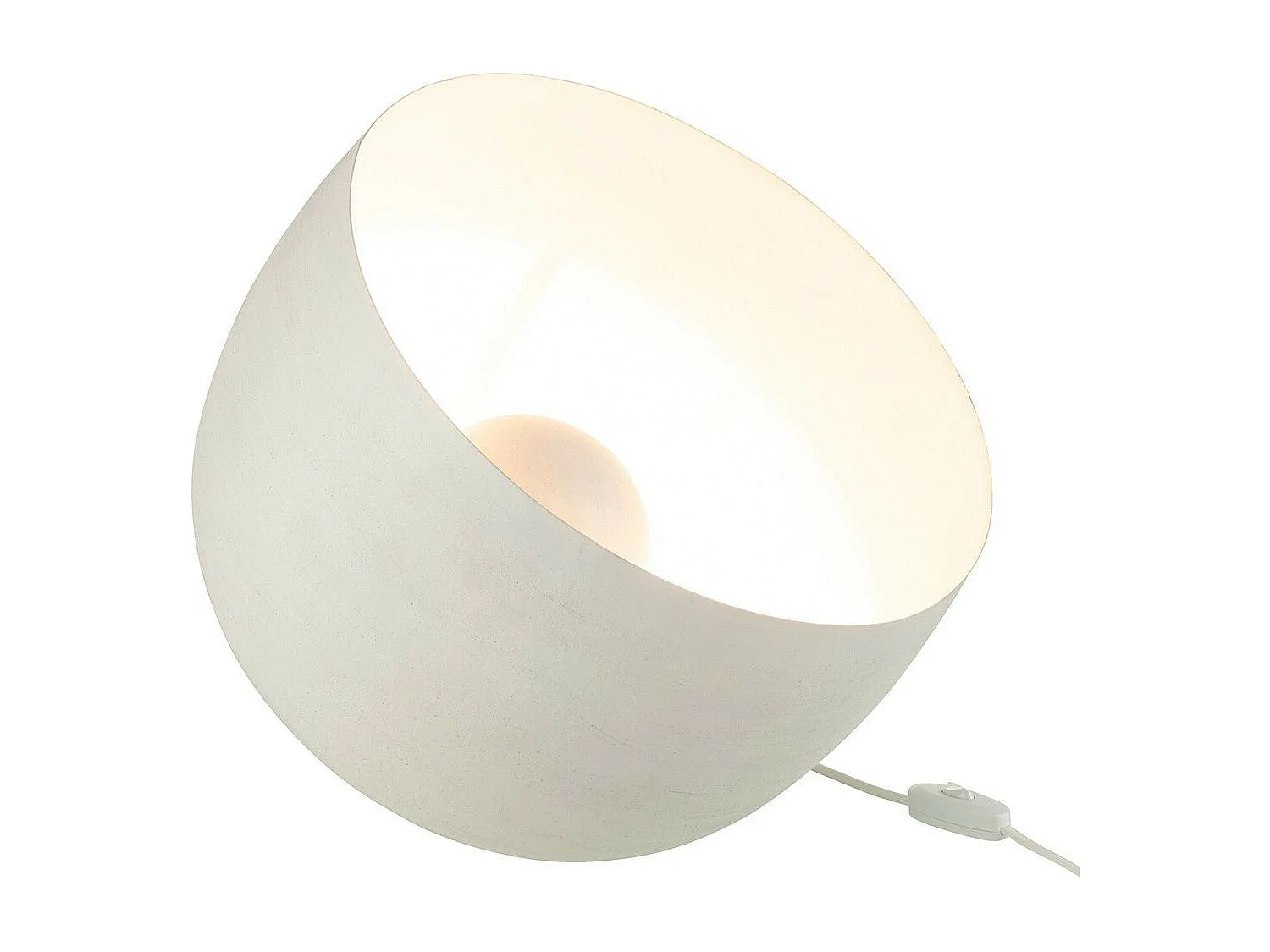 Lampe à Poser en Métal "Mila" 32cm Blanc