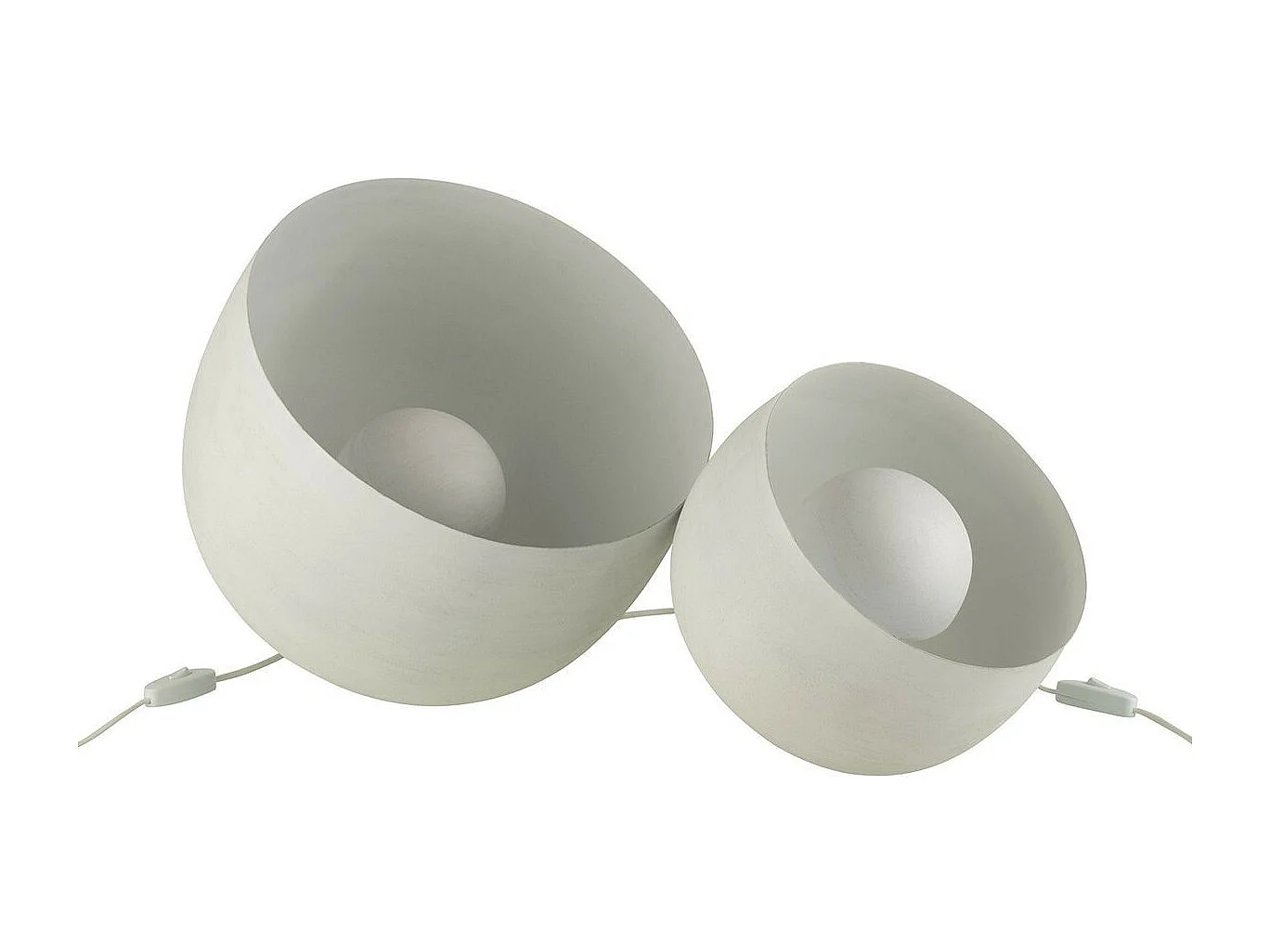 Lampe à Poser en Métal "Mila" 32cm Blanc