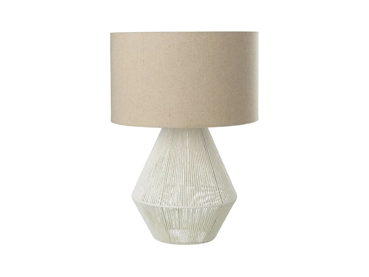 Lampe à Poser en Jute "Ficelles" 51cm Blanc