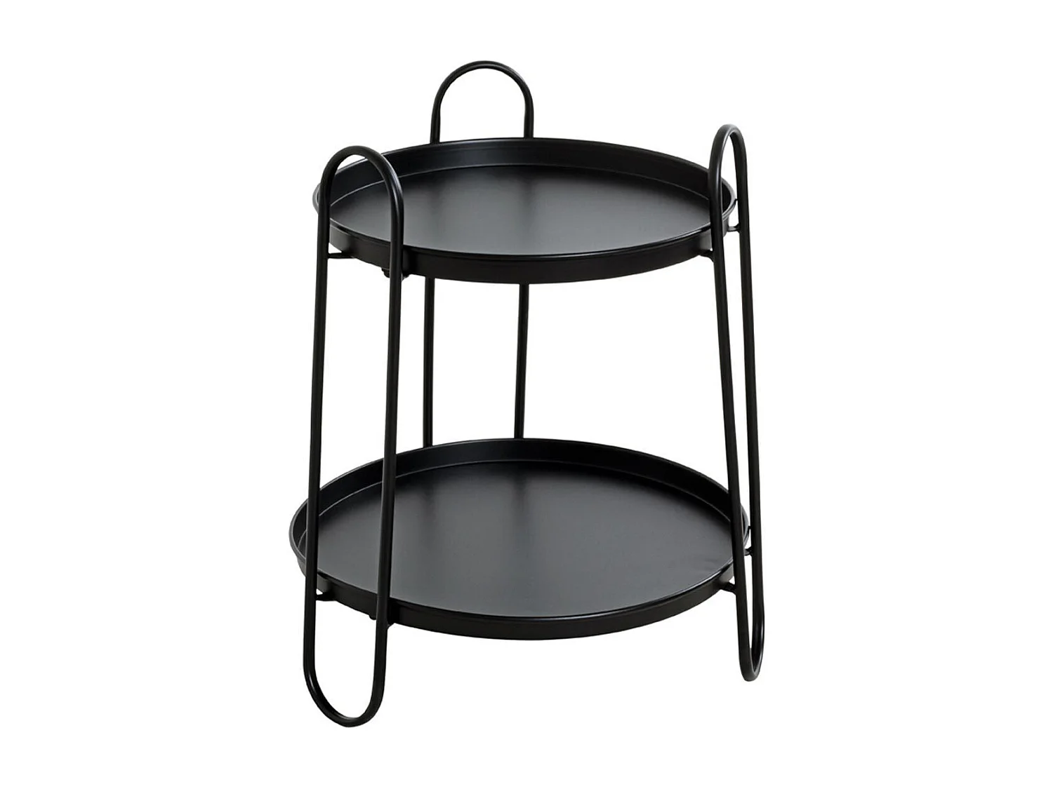 Table d'Appoint Design "Amita" 50cm Noir Laqué