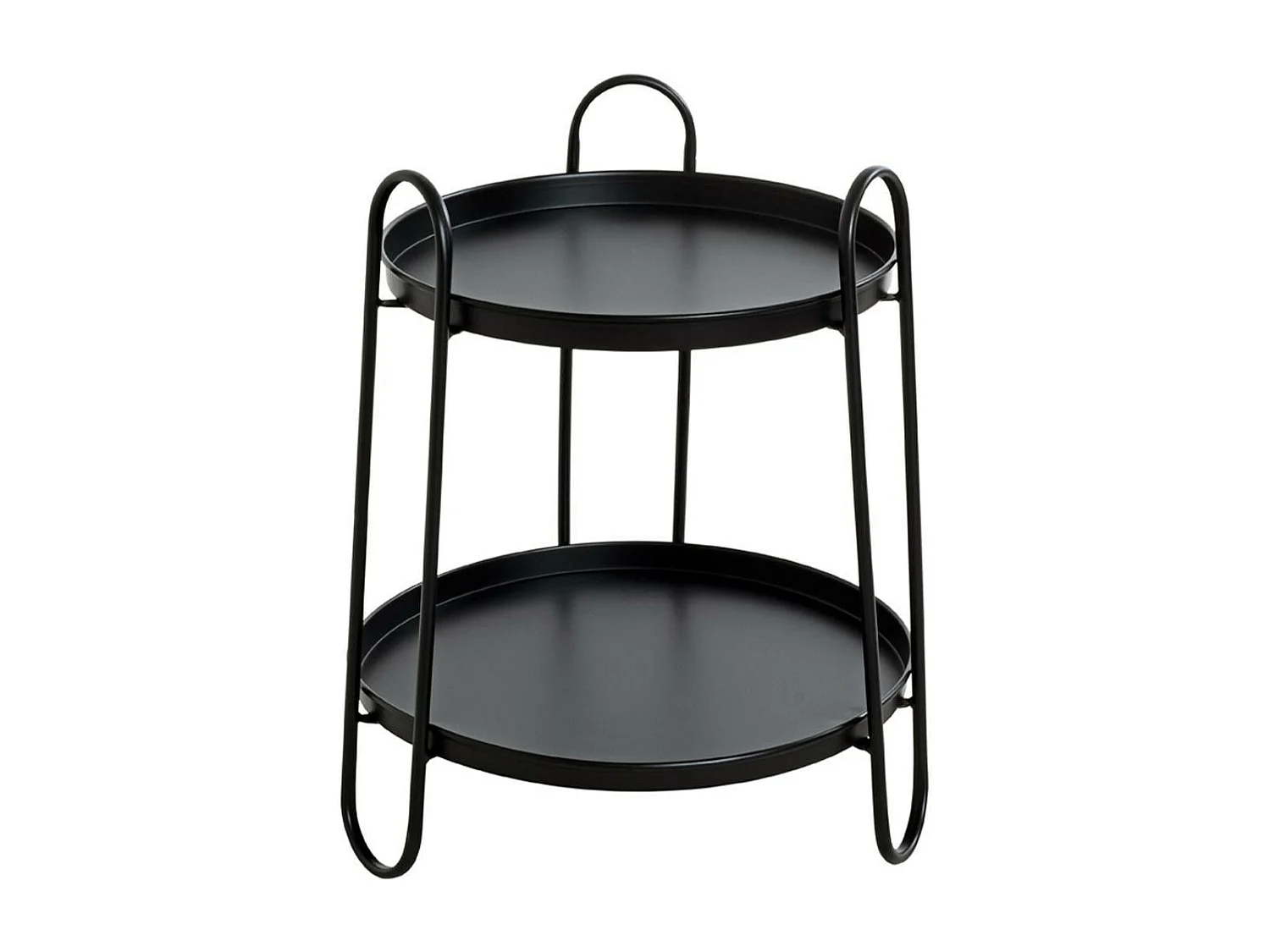 Table d'Appoint Design "Amita" 50cm Noir Laqué