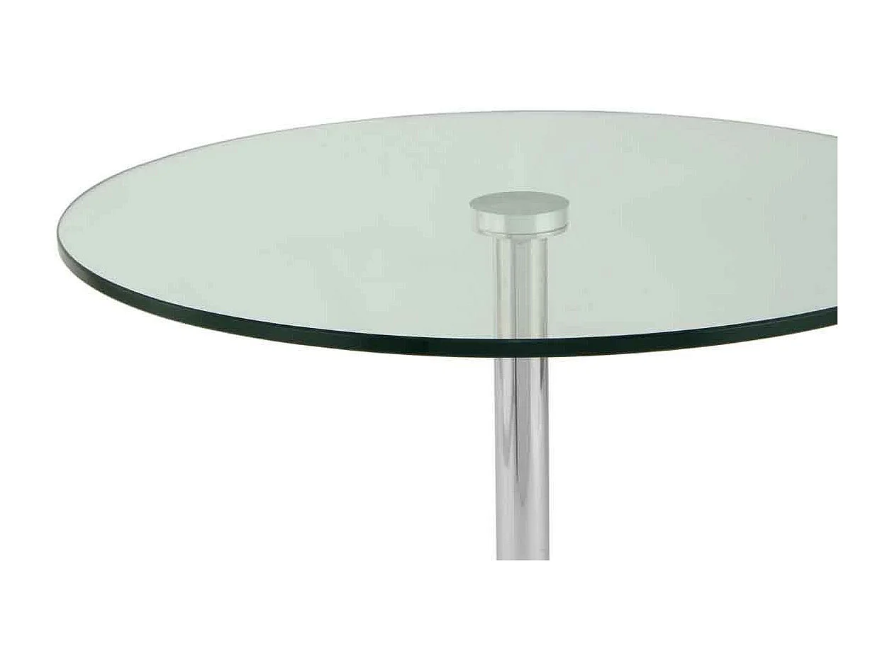 Table d'Appoint en Marbre "Lana" 53cm Argent & Blanc