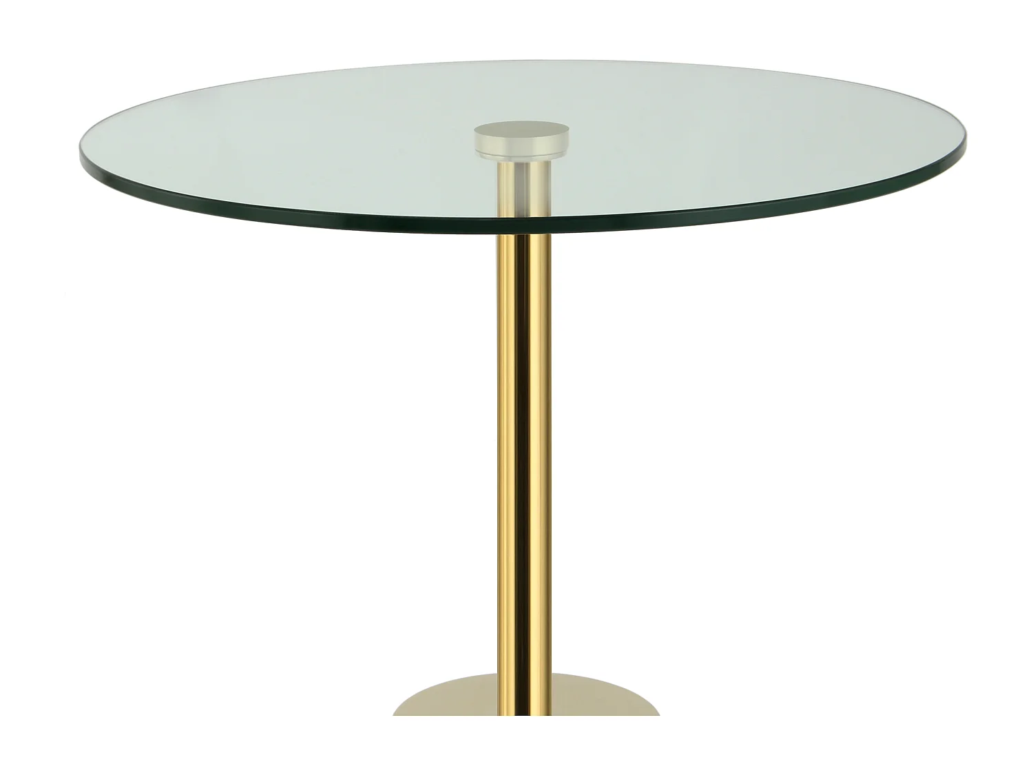 Table d'Appoint en Marbre "Lana" 53cm Or & Blanc