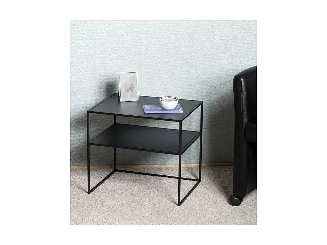 Table d'Appoint Design "Lirola" 50cm Noir
