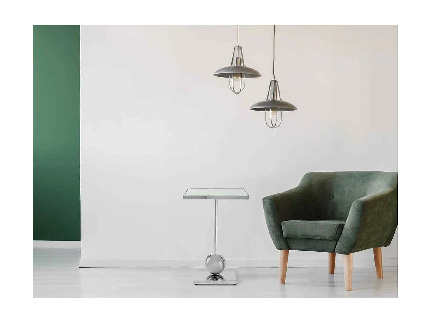 Table d'Appoint Design "Leva" 62cm Argent