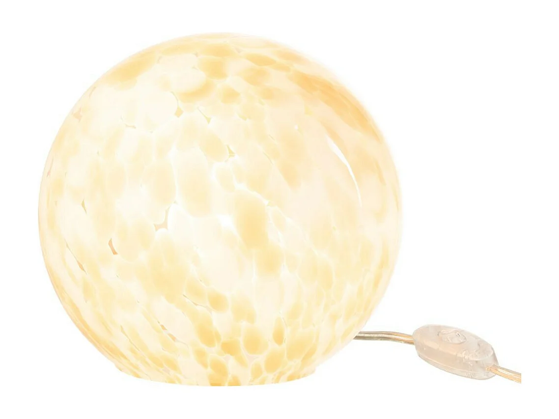 Lampe à Poser en Verre "Mélissa" 18cm Beige