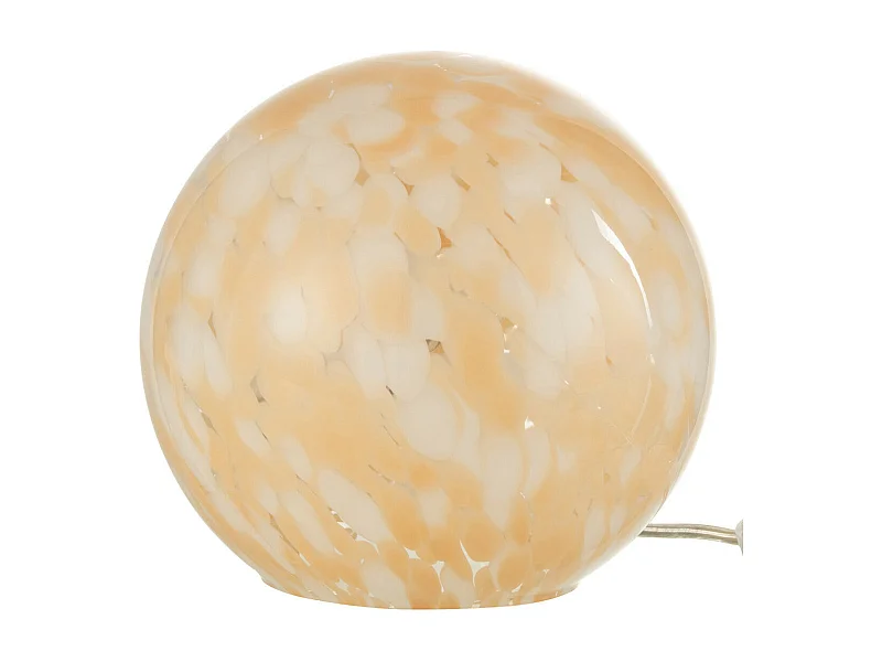 Lampe à Poser en Verre "Mélissa" 18cm Beige