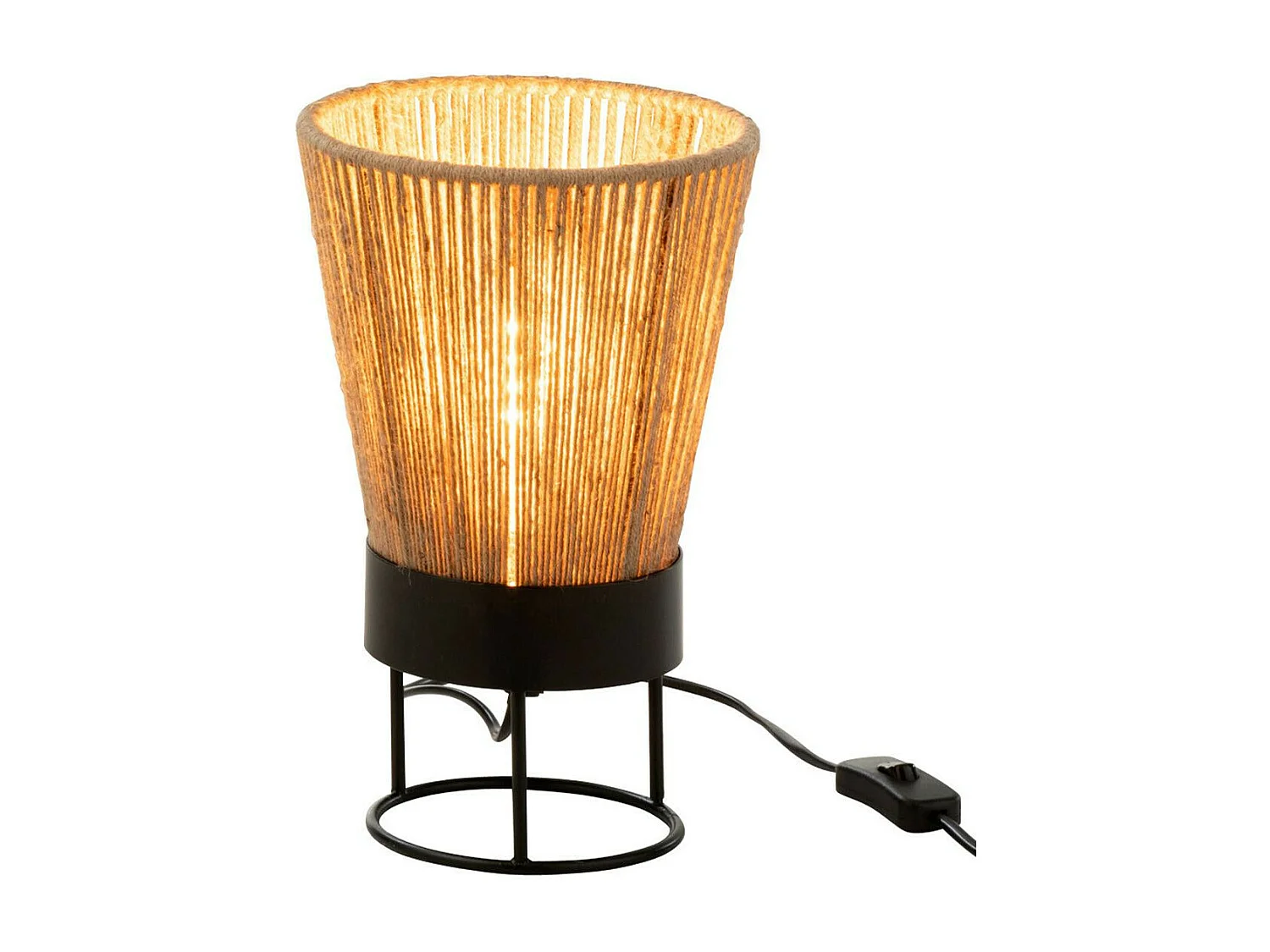 Lampe à Poser en Jute "Nina" 28cm Naturel