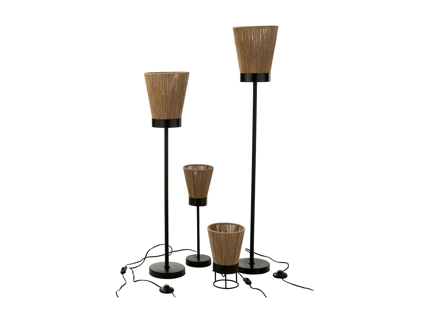 Lampe à Poser en Jute "Nina" 28cm Naturel