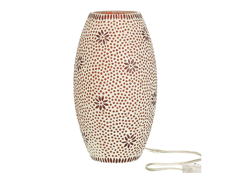 Lampe à Poser en Verre "Bram" 28cm Rouge