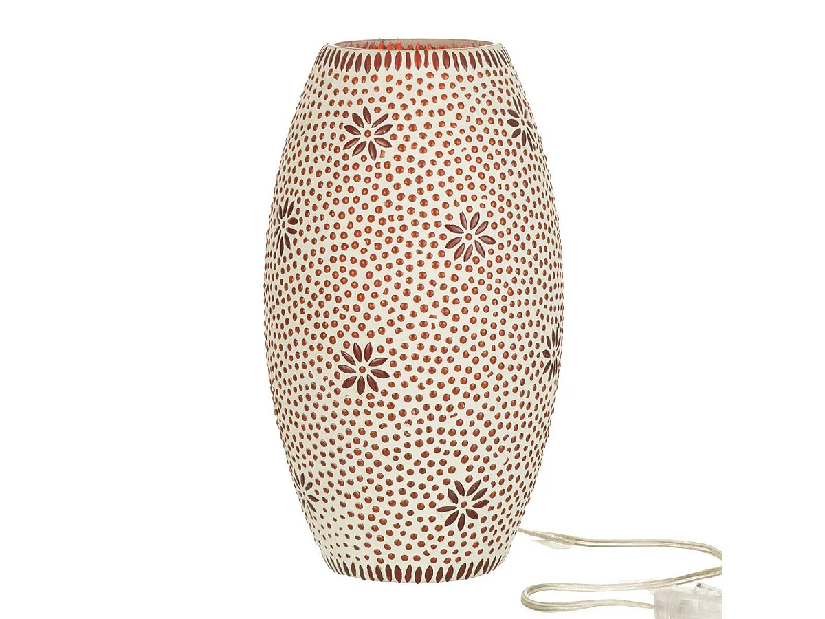 Lampe à Poser en Verre "Bram" 28cm Rouge