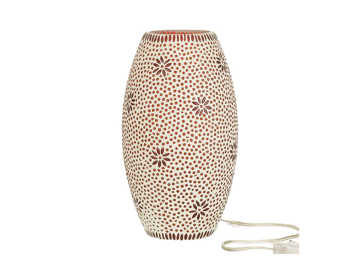 Lampe à Poser en Verre "Bram" 28cm Rouge