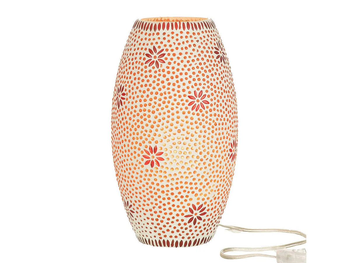 Lampe à Poser en Verre "Bram" 28cm Rouge