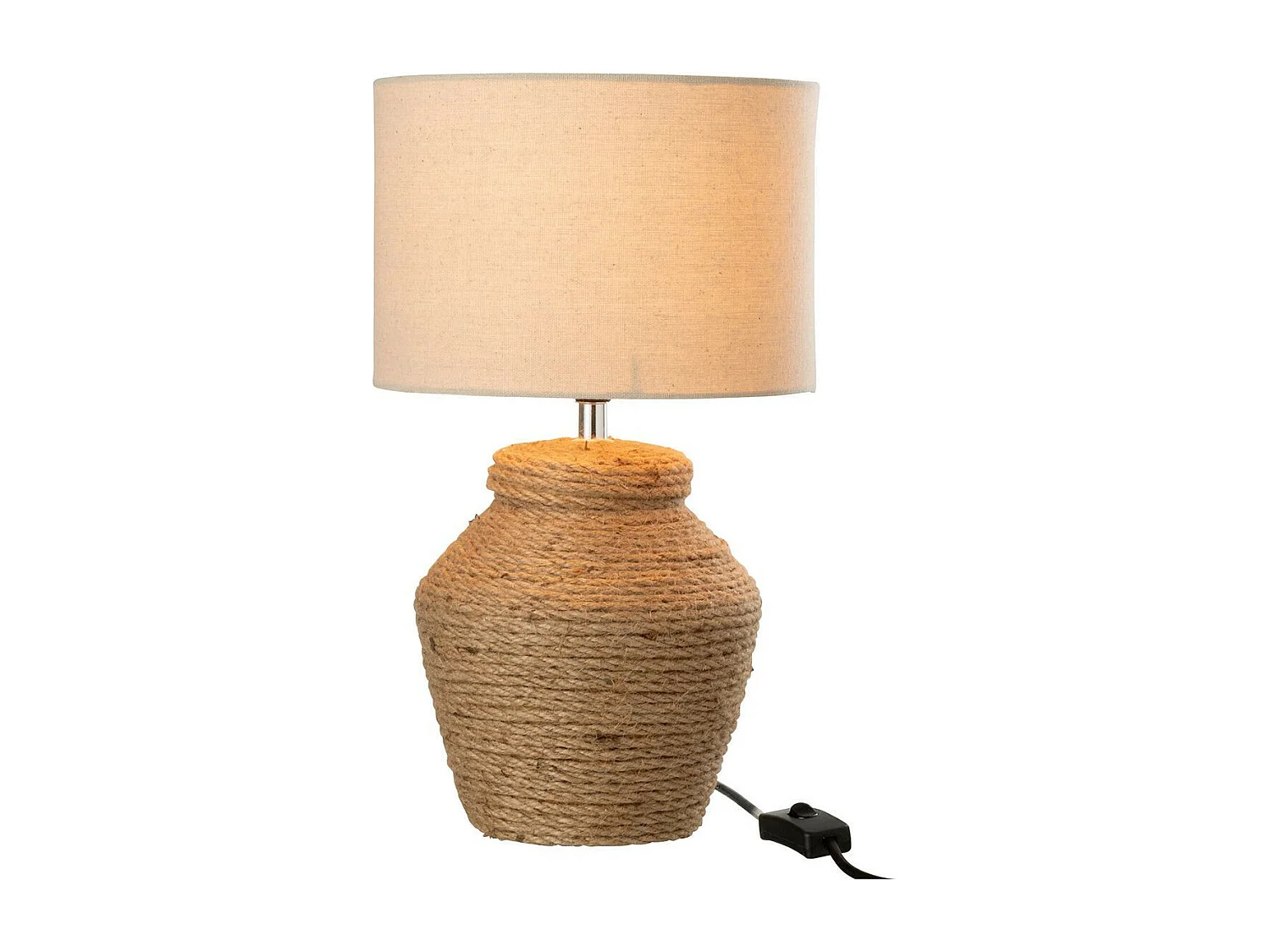 Lampe à Poser Corde "Méli" 38cm Marron