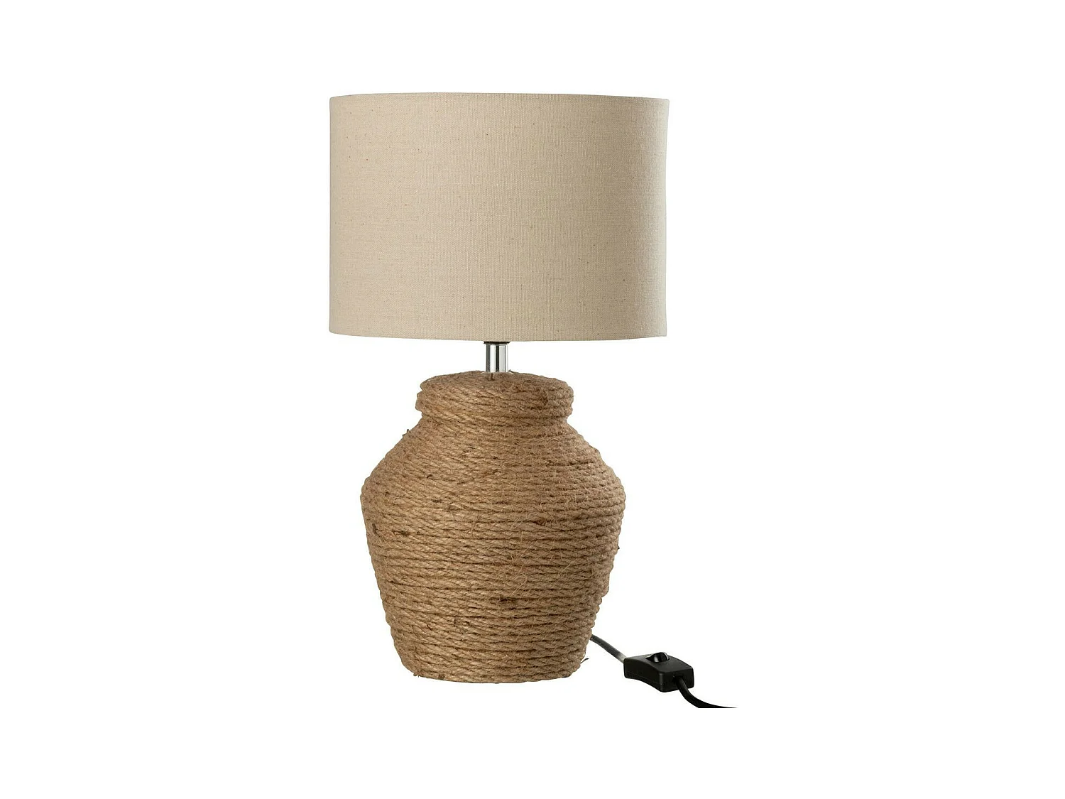 Lampe à Poser Corde "Méli" 38cm Marron