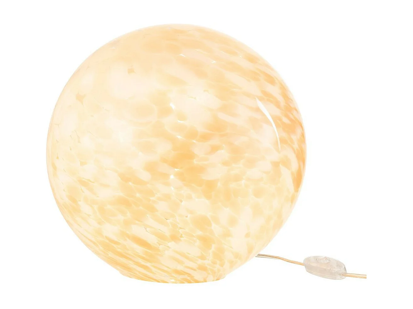 Lampe à Poser en Verre "Mélissa" 28cm Beige