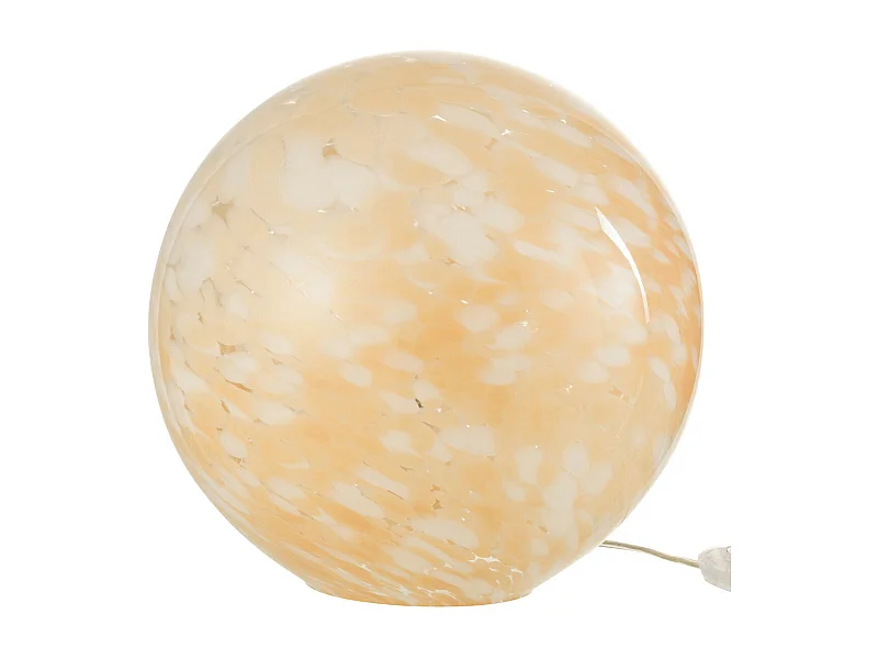 Lampe à Poser en Verre "Mélissa" 28cm Beige