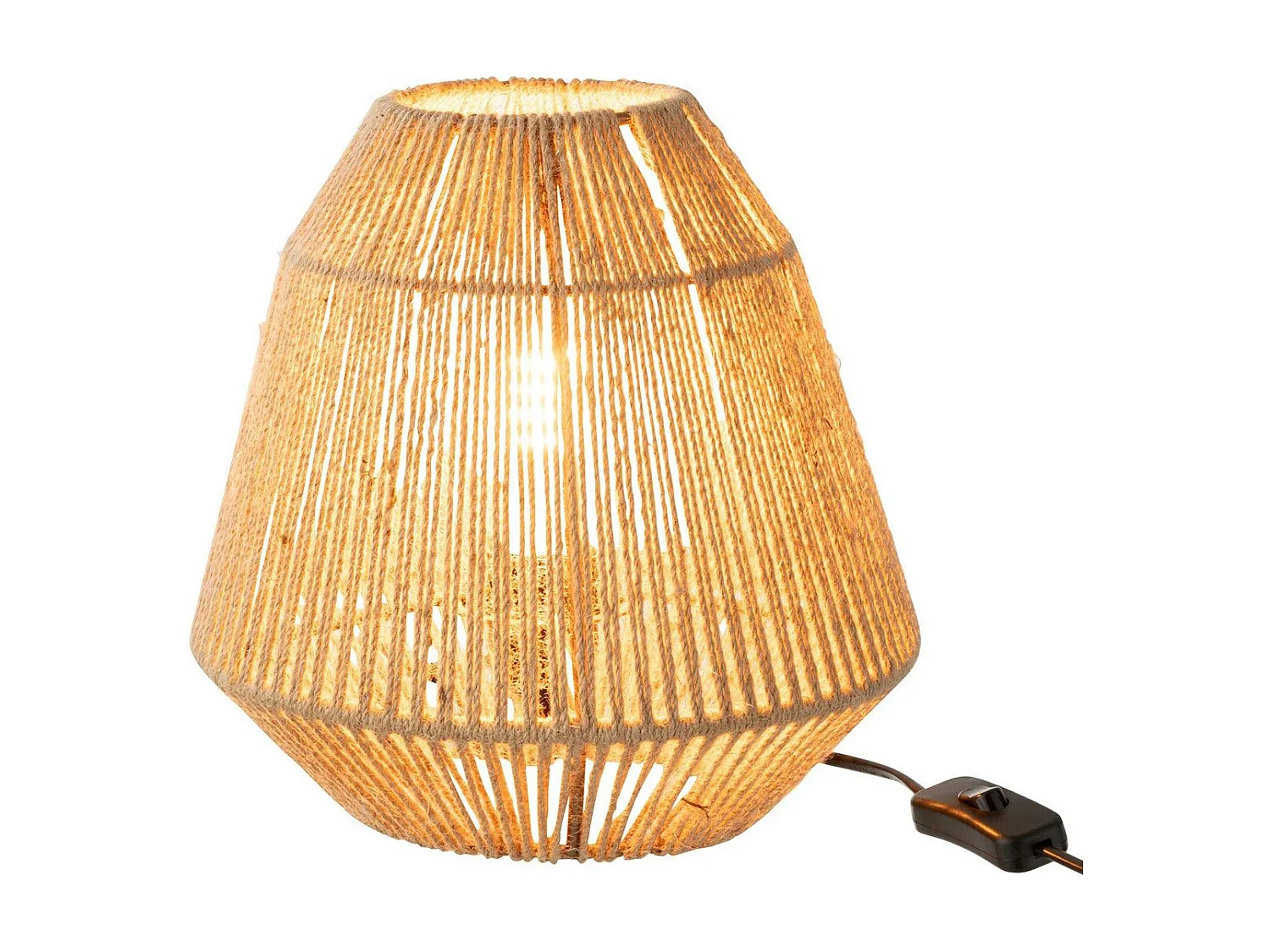 Lampe à Poser en Jute "Tina" 26cm Naturel
