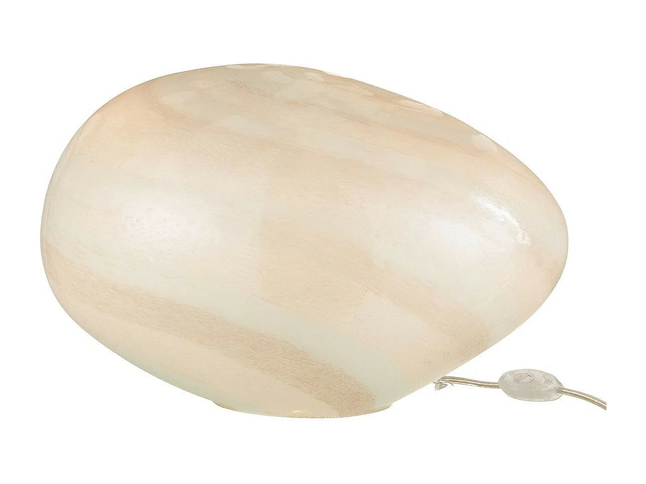 Lampe à Poser Ovale "Pearl" 40cm Blanc