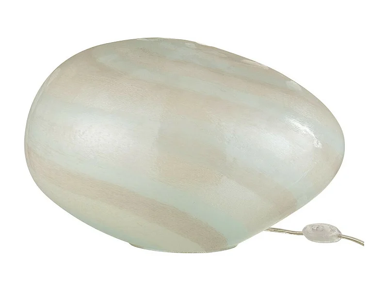 Lampe à Poser Ovale "Pearl" 40cm Blanc