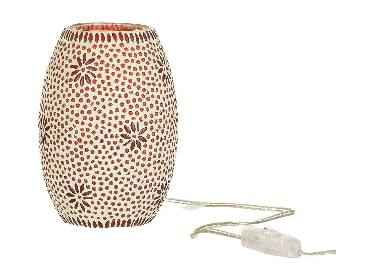 Lampe à Poser en Verre "Bram" 20cm Rouge