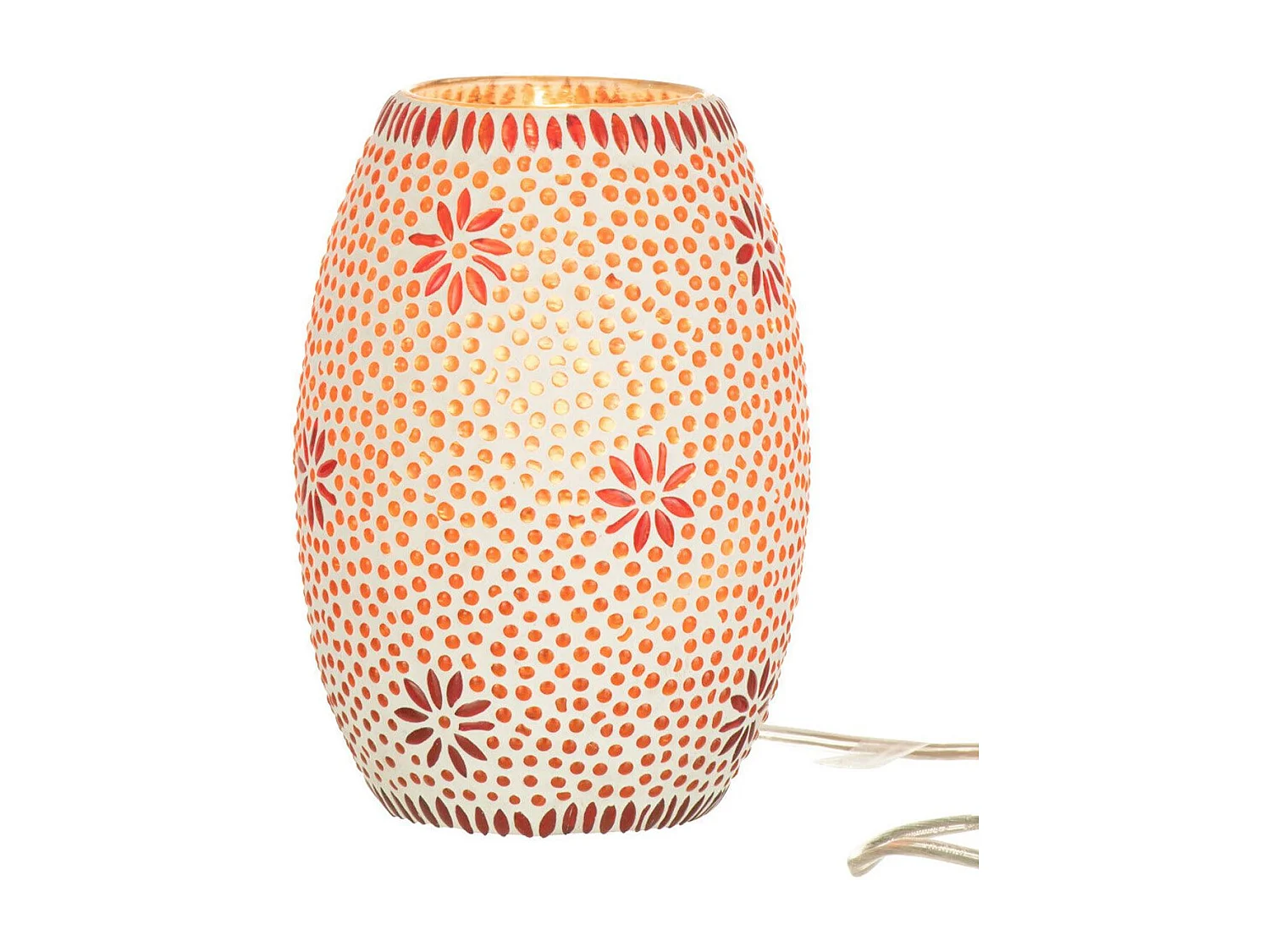 Lampe à Poser en Verre "Bram" 20cm Rouge