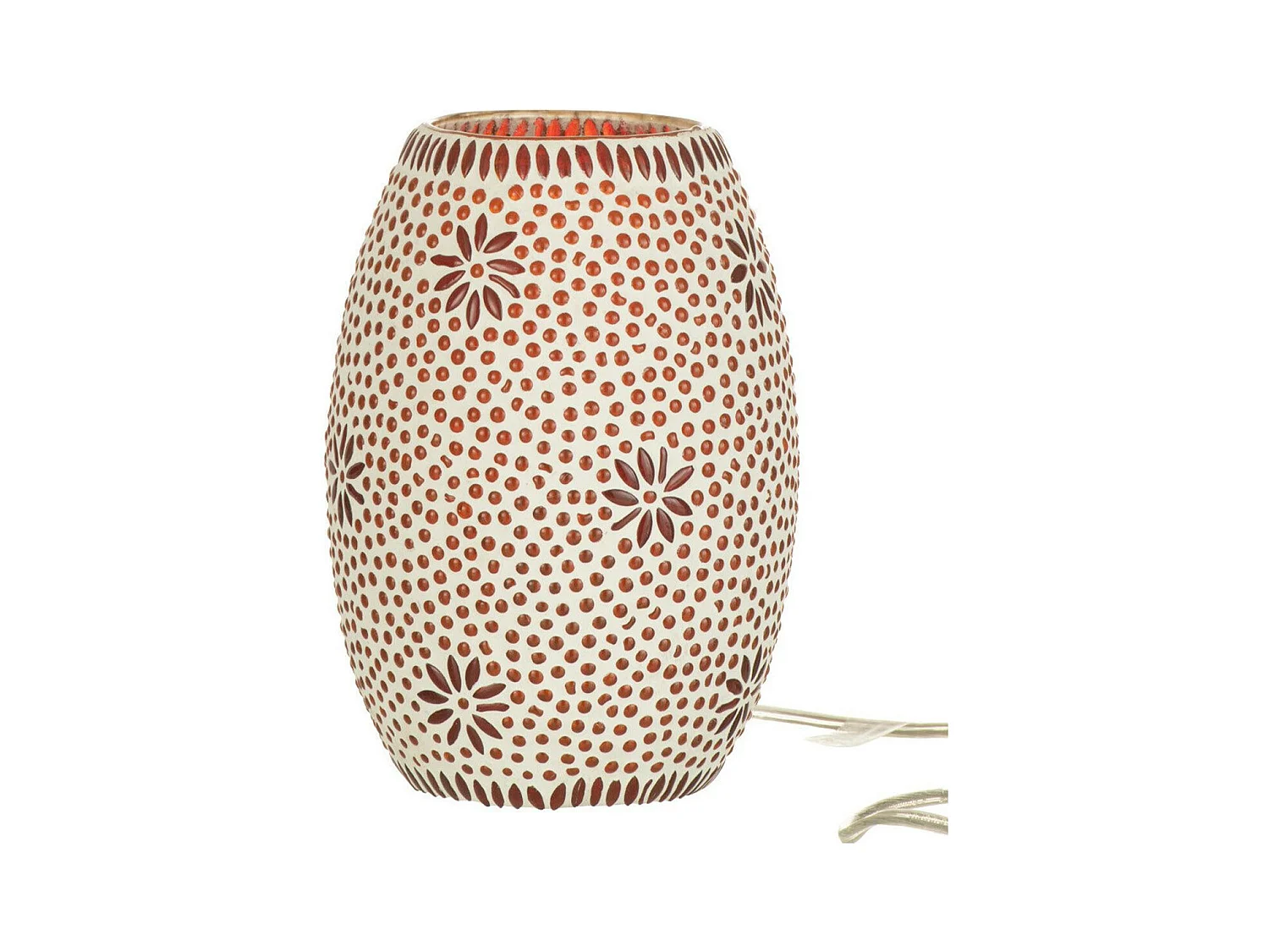 Lampe à Poser en Verre "Bram" 20cm Rouge