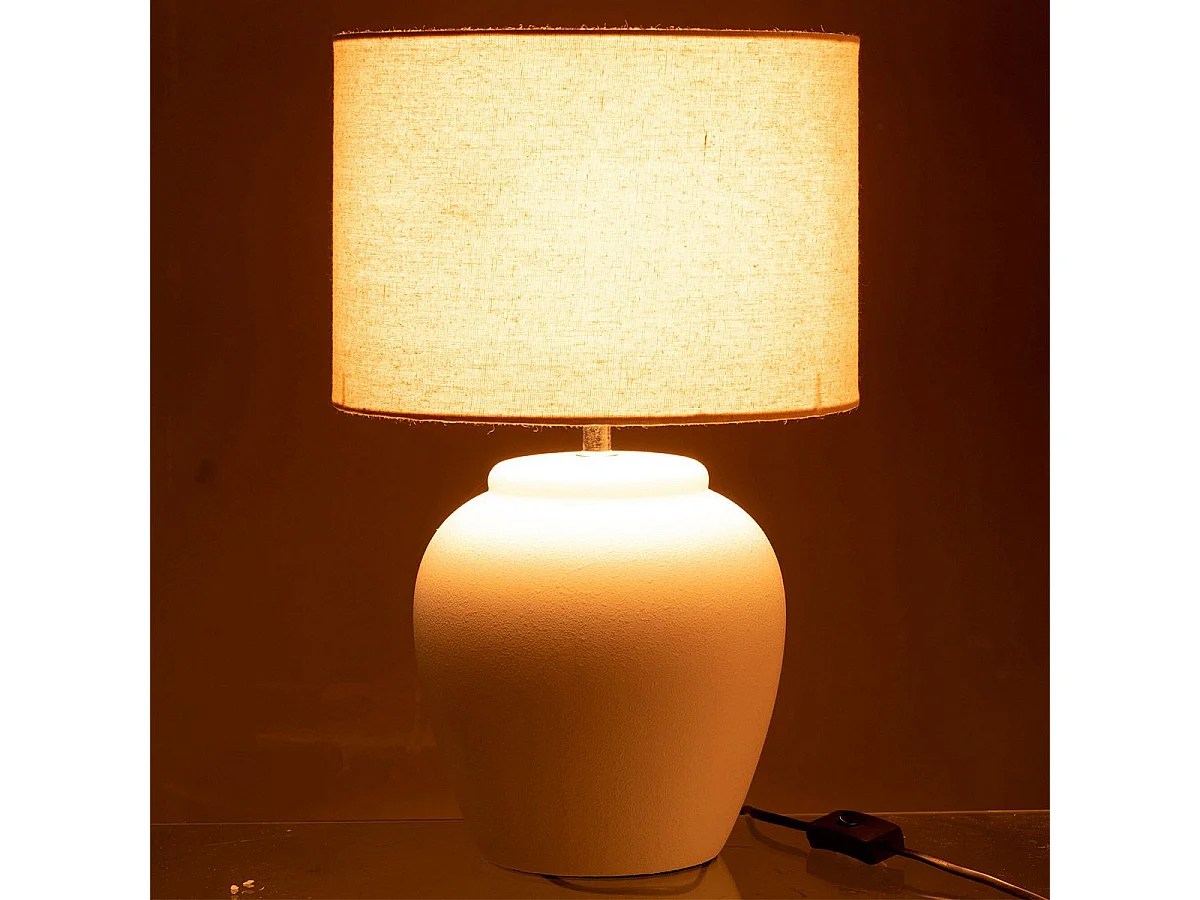 Lampe à Poser en Céramique "Méli" 48cm Blanc