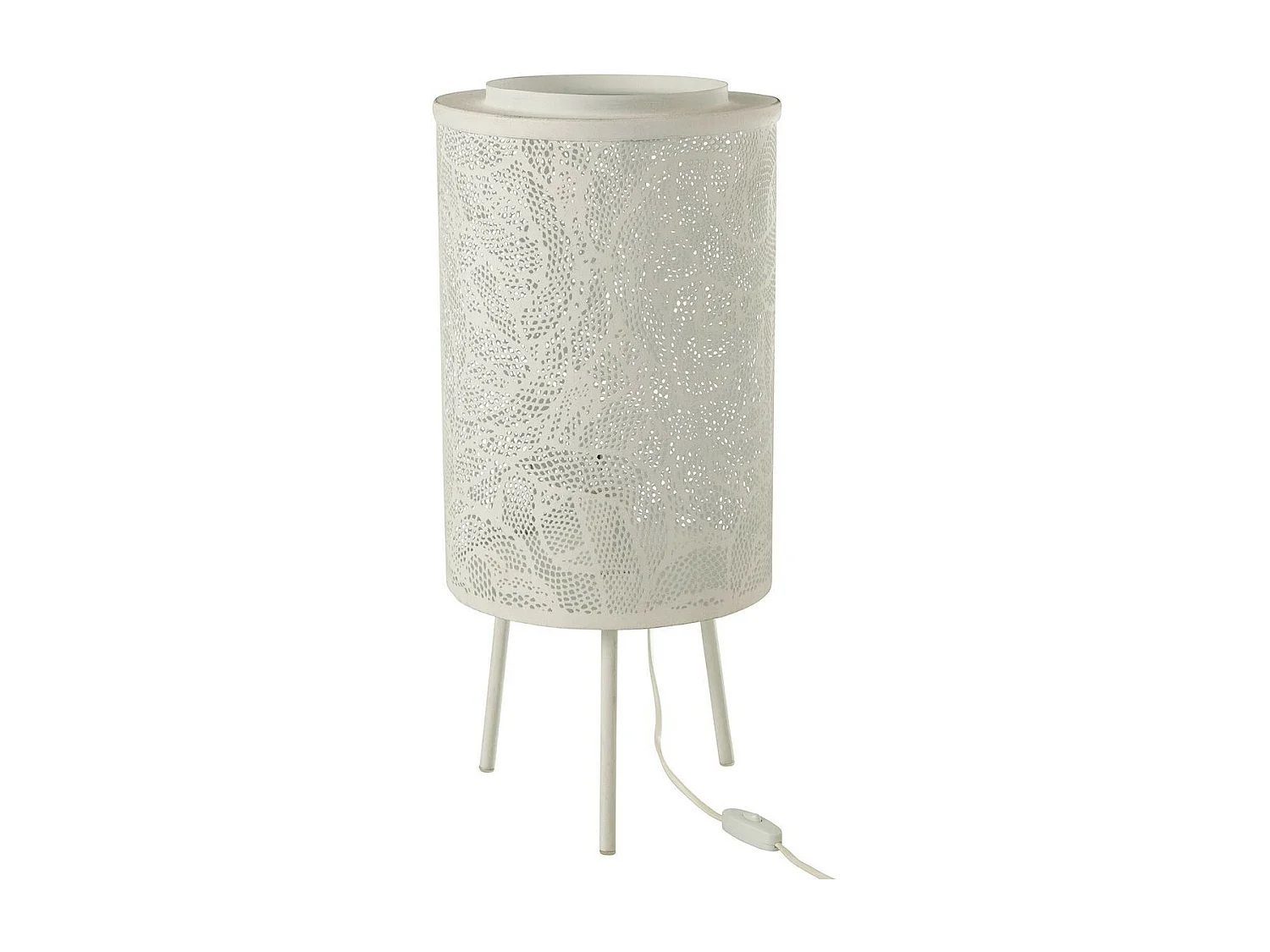 Lampe à Poser en Métal "Perforée" 65cm Blanc
