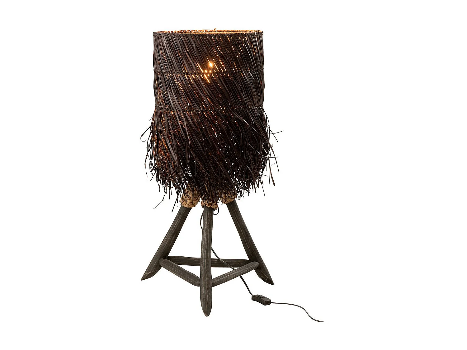 Lampe à Poser Branche en Bois "Arthur" 61cm Marron