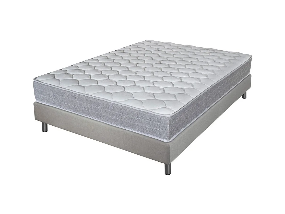 Matelas et sommier 160x200 Madere - Newkit - Soutien ferme - Sommier démonté - Lin