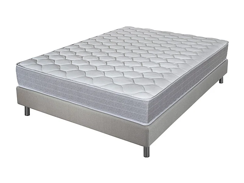 Matelas et sommier 160x200 Madere - Newkit - Soutien ferme - Sommier démonté - Lin