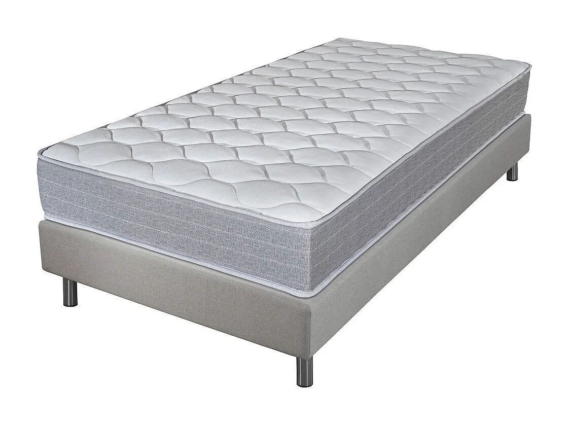 Matelas et sommier 90x190 Madere - Newkit - Soutien ferme - Sommier démonté - Lin