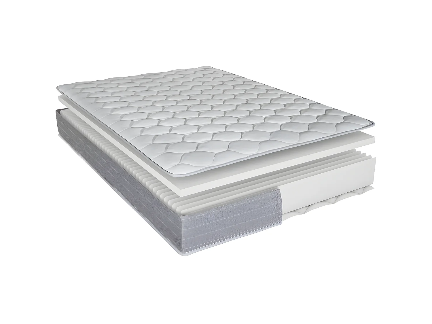 Sommier démonté Decokit chêne oak + Matelas Madere - Soutien ferme
