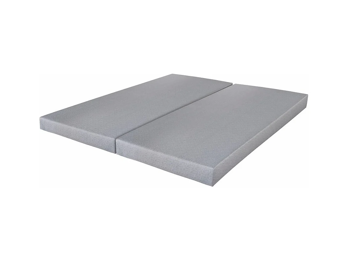 Sommier déco SR9 - Gris clair 2x90x190 - Lattes bois - H.13 cm - Made in France