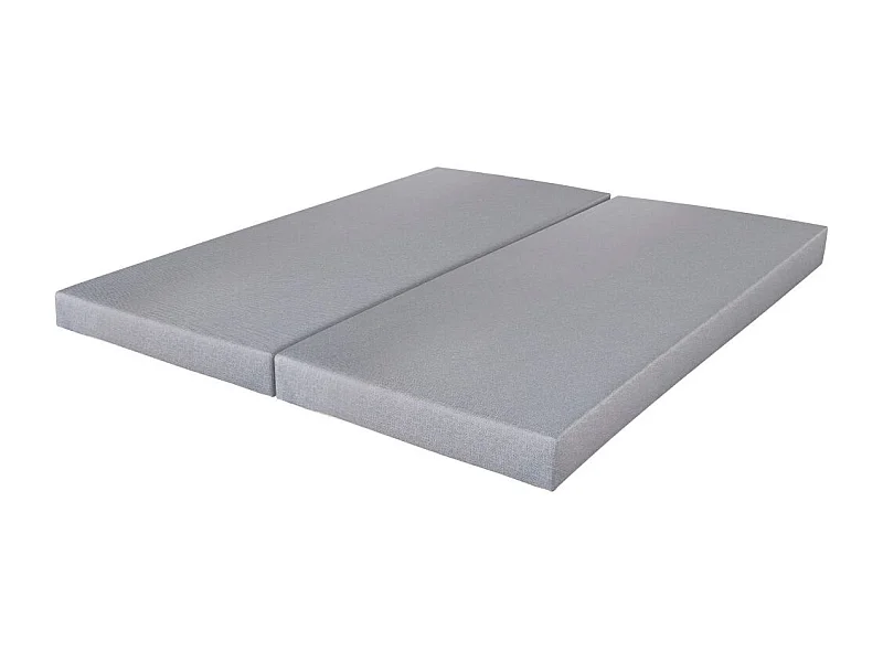 Sommier déco SR9 - Gris clair 2x80x200 - Lattes bois massif - H.13 cm