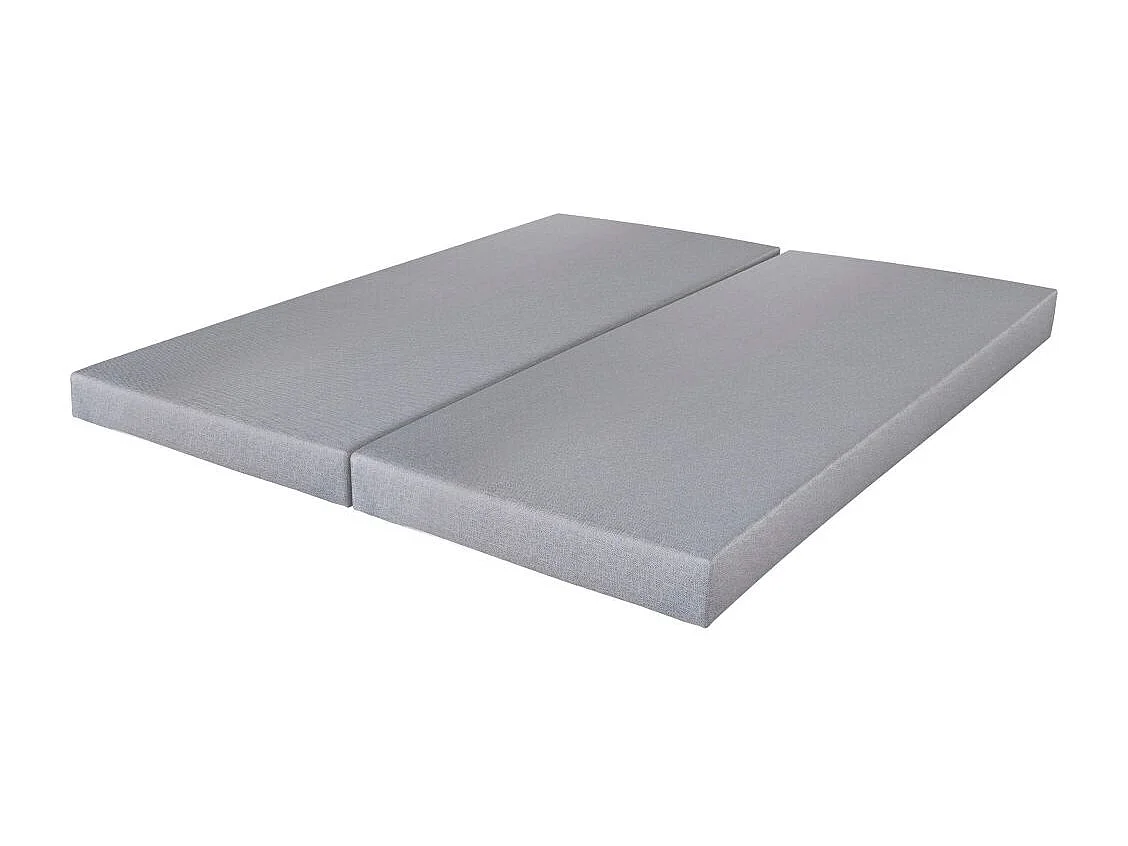 Sommier déco SR9 - Gris clair 2x80x200 - Lattes bois massif - H.13 cm