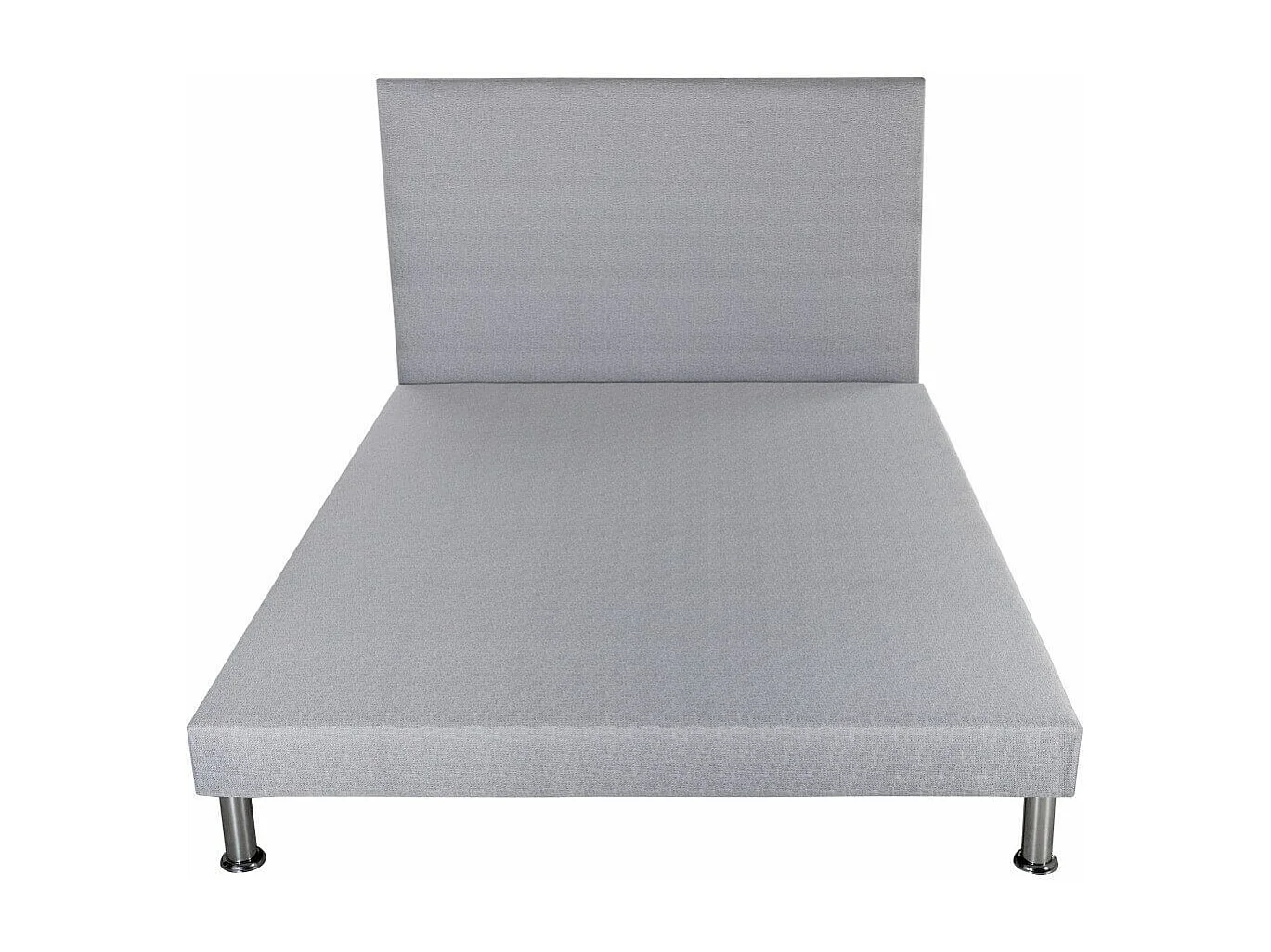 Sommier déco + tête + pieds SR9 Gris clair 160x200 - Lattes bois massif - H.13 cm