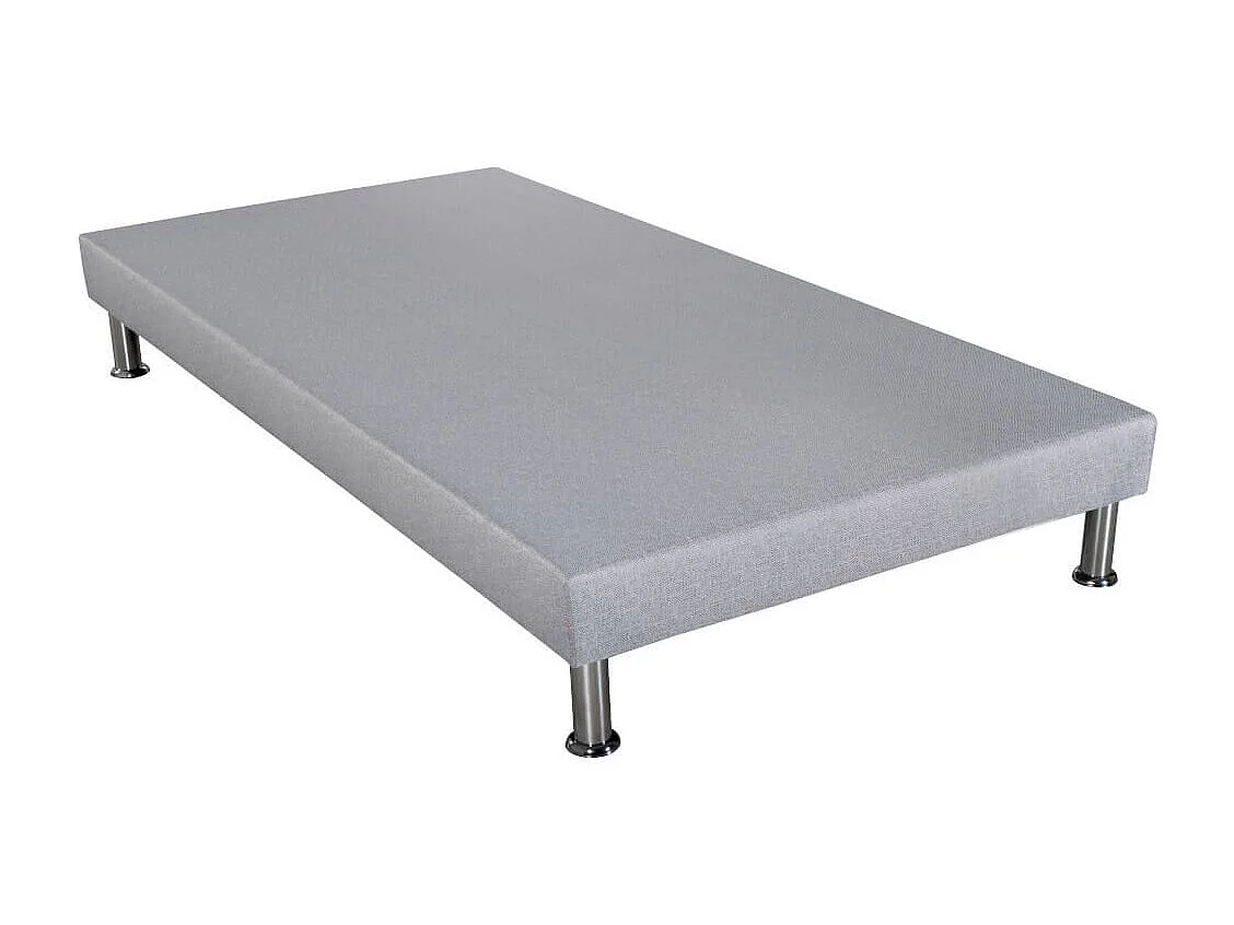 Sommier déco SR9 + pieds - Gris clair 80x200 - Lattes bois - H.13 cm - Made in France