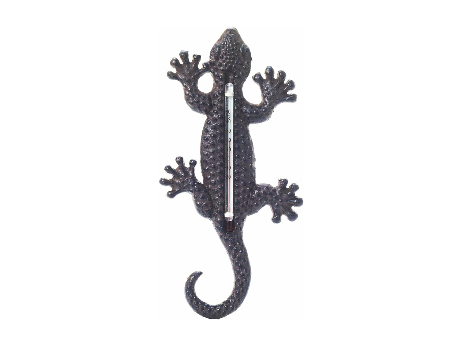 Termometro a lucertola in ghisa 10,5 x 1 x 21,5 cm