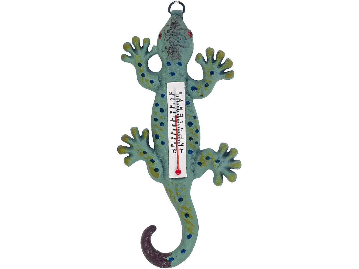 Termometro a lucertola in ghisa 11 x 1 x 24 cm